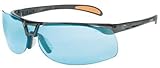 Uvex S4221XXC Protg Safety Eyewear, Metallic Black Frame, SCT-Blue UV Extreme Anti-Fog Extended Lens