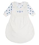 Baby Essentials 2 in 1 Sleepingバッグ、有機コットン カラー: ブルー
