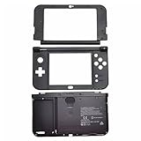 Menbiss New 3DS LL 用交換カバーセット NEW 3DS LL シェル 外装フロント＆バックプレート DIYボタンパネル バッテリーカバー付 ホワイト 旧3DS LL 非対応 (黒色)