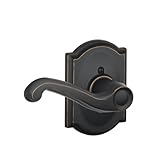 Schlage f170 Fla 716 CAM LHキャメロットコレクションLeft Hand Flair装飾トリムレバー、Aged Bronze