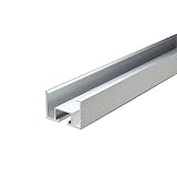 e-kanamono アルミ天井固定枠B アルマイトシルバー 3700mm(1850mm+1850mm)