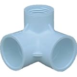 Genova33176PVC 90 degrees Elbow With Side Inlet-1X1/2" FIP 90D ELBOW (並行輸入品)