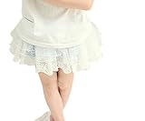aoe DEPOT 女の子用 かわいい レース付 ペチパン (110cm, ブルー)