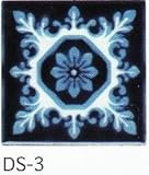結晶 85角 デザインタイル アンティーク イスラム風(昭和レトロ)な絵タイルです。 壁、床(キッチン カウンター・テーブル・浴室)のDIYリフォーム、 プランター作成にお勧めです。コースター、鍋敷き