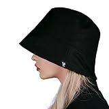 [VARZAR] Label drop over fit bucket hat Black