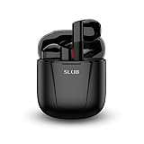 SLuB 完全ワイヤレスイヤホン Bluetooth 5.2 イヤホン ブルートゥース イヤホン 軽量 小型 ノイズキャンセリング Hi-Fi音質 自動ペアリング マイク内蔵 片耳/両耳対応 フィット感 タッチ操作 ハンズフリー通話 充電ケース付き iPhone&Android対応（ブラック）