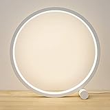 現代の 円形 led テーブルランプ 北欧 卓上 電気 スタンド 寝室 おしゃれ アルミ金属 デスクライト 枕元 勉強 学習 読書灯 目に優