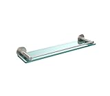 Allied Brass FR-1/22G-SN 22-Inch Glass Shelf with Rail by Allied Brass