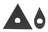 Hyde 10430成形Scraper blades- 2 pack-ティアドロップとtriangle-carbonスチール