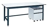 直送品 サカエ SAKAE 軽量作業台KKタイプ・キャビネットワゴン付 KKD-127LB