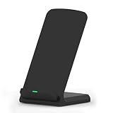 Qi 急速 ワイヤレス充電器 Yoi Quick Charge 2.0 二つのコイル スタンド ワイヤレスチャージャー 置くだけ充電 Galaxy Note8/S8/S8 Plus/ S7/S7 Edge/Note 5/S6 Edge Plus/ iPhone 8 / iPhone 8 Plus / iPhone X/ Nexus / LG G6 / Xperia他Qi対応機種 USBケーブル付き 無線充電 (黒)