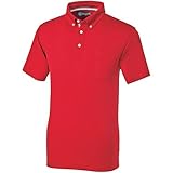 SOWA(ソーワ) 半袖ボタンダウンポロシャツ レッド 4Lサイズ 50391