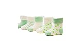 clearly ベビー・キッズ用靴下 シンプル折り返し 5足セット 1～10歳くらいまで (1～3歳（約10～13cm）, グリーン)