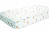 Aden by aden + anais Muslin Crib Sheet, Safari Friends - Giraffe by aden + anais [並行輸入品]