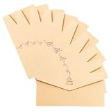 [KingHappy] 封筒 おしゃれ 10枚セット 22×11cm 厚紙封筒 (クラフト)
