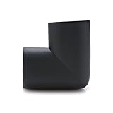 BELLE コーナークッション L型 角 コーナーガード 4個セット 両面テープ付き ケガ防止 家具保護　 (薄手, ブラック)