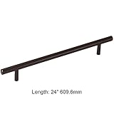 Brookwood Euroバープルハンドル24 cm全体長21 "穴センターキャビネットハードウェア – Oil Rubbed Bronze
