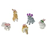 Baosity マイクロ風景飾り　ドールハウス　全13種類　ミニチュア　庭　盆栽　インテリア　樹脂　 - 5匹の動物