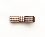 Baby Deer Clips　ヘアクリップ for ベビー　ギンガムチェック (ブラウン)