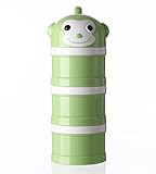 ミルカー 調乳容器 ロート状 キャップつき ミルクケース ミルクケース 粉ミルク容器 粉ミルクケース 赤ちゃん、ベビー用品 携帯 持ち運び 保存容器 (グリーンサル)