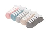 clearly ベビ－ キッズ 靴下 薄い シンプル スニ－カ－ ソックス 5足 セット 3歳～8歳くらいまで (3-5, ボーダー)