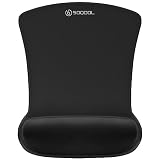 Soqool マウスパッド手首リストレスト一体型マウスパッド人間工学滑り止めゴムベース こぼれ防止表面 耐久性良い オフィスや自宅での