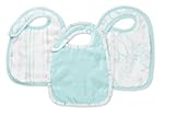 aden + anais Rayon From Bamboo Fiber Snap Bib, Azure by aden + anais [並行輸入品]
