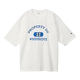 [チャンピオン] Tシャツ 半袖 丸首 綿100% グラフィックプリント ショートスリーブフットボールTシャツ メンズカジュアル C3-Z340 オフホワイト