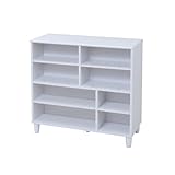 キッチンカウンター 下収納 間仕切り キャビネット おしゃれ 幅90cm（天板：白） 【リビング側とキッチン側の両面に収納できます】