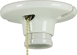 GE Porcelain Lampholder with Pull Chain, White 18303 [並行輸入品]