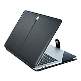MacBook Air/Pro 13.3 インチ 共通 ケース ブラック PUレザー 落下防止 マックブック air/pro 13.3 (A1932/A2179/A2337/A1706/A1708/A1989/A2159/A2338) 用 保護カバー