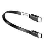 FEITIANWUGONG 100W USB C - USB C 充電ケーブル フラットシリコンコード データ同期充電コード 効率的なタイプCコード 高速 電話16パッド用(10cm)