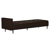 arne ベンチソファー 背もたれなし 2人掛け 3人掛け 日本製 ベンチチェア 長椅子 片肘付き 合皮レザー Baggy SA 3×8 合皮ダークブラウン