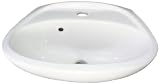 Alfiブランドab106 17 – 1 / 4 "壁マウント単穴洗面所シンクオーバーフロー、 W 17 1/4" x D 13 1/2" x H 7 3/4" AB106 1