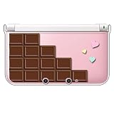 sslink ニンテンドー 3DS LL 対応 クリア ハード カバー 板チョコレート（ブラウン） ハート スイーツ ミルクチョコレート