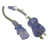 Dealsjungle Hospital Grade, Green Dot, Power Cord, Nema 5-15 to C13, 14 AWG, SJT, 15 Amp / 125 Volt,