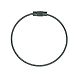 ネジ式ワイヤーリング 10個セット キーホルダー金具 ワイヤーキーリング 50mm チャーム用 ハンドメイド DIY (ブラック)