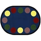 Joy Carpets Kid Essentials Early Childhood Lots of Dots Rug Earthtone 7'8 x 10'9 [並行輸入品]