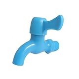 uxcell 蛇口　水栓　給水栓　ホーム　キッチン　ガーデン　水道交換用　プラスチック製　ブルー