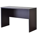 ライフスタイリングショップ ワークデスク 木製 幅140cm タモ材 薄型 ダークブラウン LS-332DB