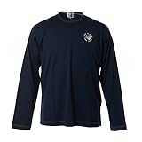 [シナコバ] 長袖Ｔシャツ メンズ 綿100% 天竺 クルーネック 丸首 ロングスリーブ ロンT シンプル 定番 10000070 (ネイビー) M