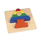 Solid Wood Puzzle Of A Tree In Primary Colors おもちゃ (並行輸入)