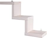 ウォールシェルフ手作り 天然木 壁掛け棚 棚 壁掛棚 壁掛け階段棚 幅31cmX奥行9cm (ホワイト色)