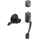 Camelot Single Cylinder Handleset and Accent Lever, Aged Bronze (F60 V CAM 716 ACC) [並行輸入品]