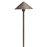 Kichler Lighting 15871BBR27 Hammered Roof 4W 2700K Design Pro LED 12V Path & Spread Landscape Fixtur