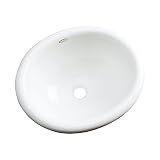 Dekor Sinks 66000 Costa Cast Acrylic Self Rimming Bathroom Sink, White [並行輸入品]