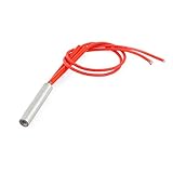 uxcell カートリッジヒーター　220V 95W　2ワイヤー　8mm x 40mm　レッド　シルバートーン