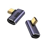 SZSL 90° 曲げ usb変換アダプター USB4.0 Type C 変換 アダプター 40Gbps高速転送 PD 100W/5A急速充電 8K@120Hz映像出力 USB C コネクター スリムデザイン Thunderbolt 3 / 4、Mac Book 、タブレット、携帯電話、任天堂スイッチなどのType Cデバイスに対応 (1枚 タイプA + 1枚 タイプC)