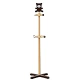 ワイエムワールド 天然木アニマル キッズ ポールハンガー　ズー 【カラー：クマ】 34-102