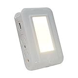 b.e Store壁充電器センサーLEDナイトライト( Pure White ) with 4 ACコンセント& USB充電器2ポート( 3.1 a )と電話ホルダーforキッチン寝室廊下